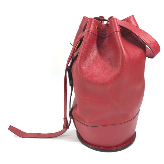 HERMES Shoulder Bag Courchevel Red Shoulder bag, Drawstring bag Standy Women Used Authentic