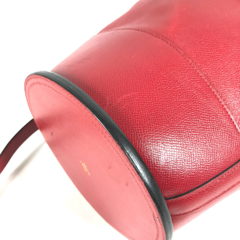 HERMES Shoulder Bag Courchevel Red Shoulder bag, Drawstring bag Standy Women Used Authentic