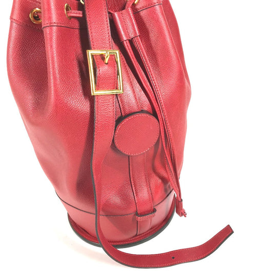 HERMES Shoulder Bag Courchevel Red Shoulder bag, Drawstring bag Standy Women Used Authentic