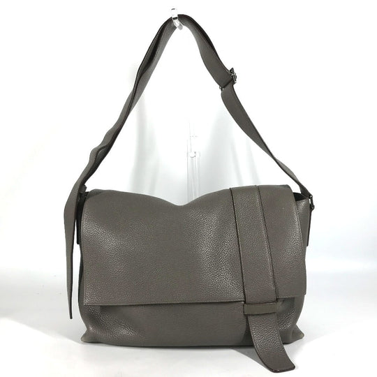 HERMES Shoulder Bag Taurillon Clemence gray Crossbody bag Sac Alfred 35 mens Used Authentic