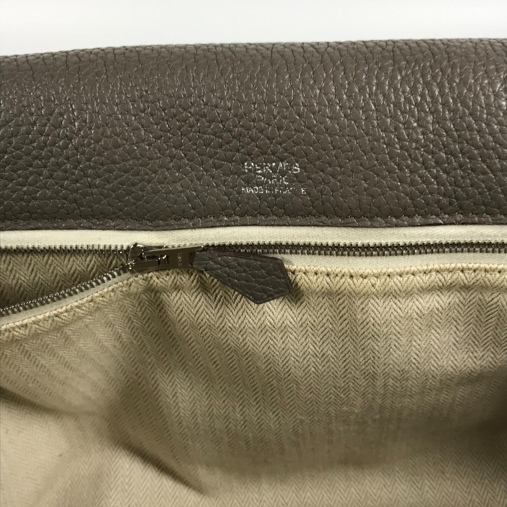 HERMES Shoulder Bag Taurillon Clemence gray Crossbody bag Sac Alfred 35 mens Used Authentic