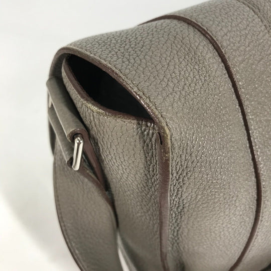 HERMES Shoulder Bag Taurillon Clemence gray Crossbody bag Sac Alfred 35 mens Used Authentic