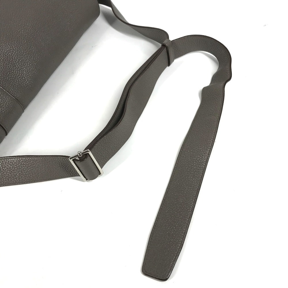 HERMES Shoulder Bag Taurillon Clemence gray Crossbody bag Sac Alfred 35 mens Used Authentic