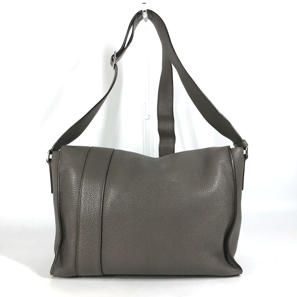 HERMES Shoulder Bag Taurillon Clemence gray Crossbody bag Sac Alfred 35 mens Used Authentic
