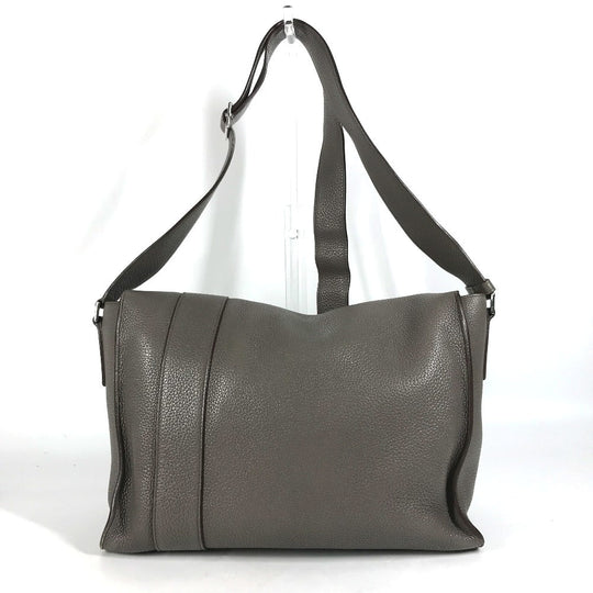 HERMES Shoulder Bag Taurillon Clemence gray Crossbody bag Sac Alfred 35 mens Used Authentic