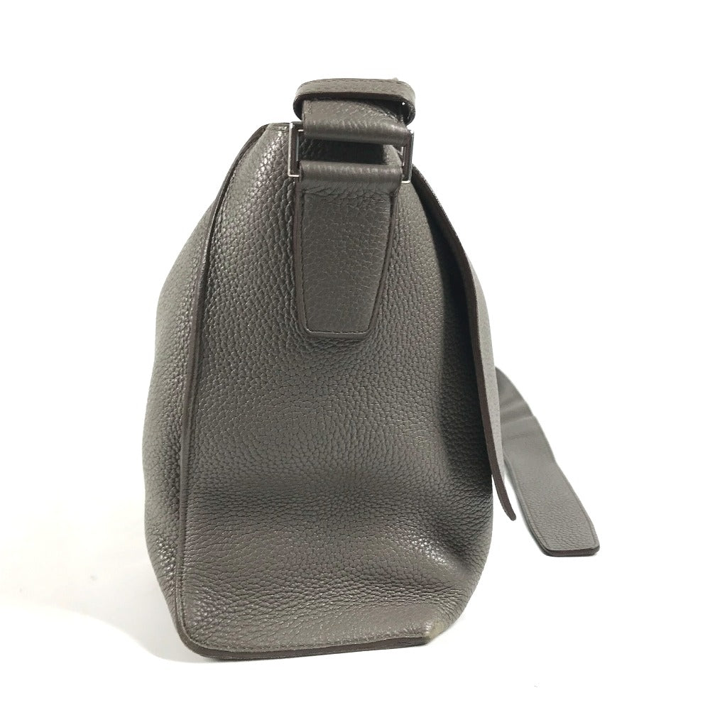 HERMES Shoulder Bag Taurillon Clemence gray Crossbody bag Sac Alfred 35 mens Used Authentic