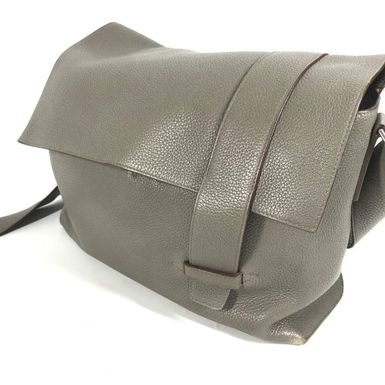 HERMES Shoulder Bag Taurillon Clemence gray Crossbody bag Sac Alfred 35 mens Used Authentic
