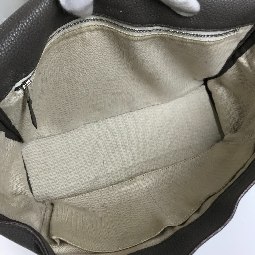 HERMES Shoulder Bag Taurillon Clemence gray Crossbody bag Sac Alfred 35 mens Used Authentic
