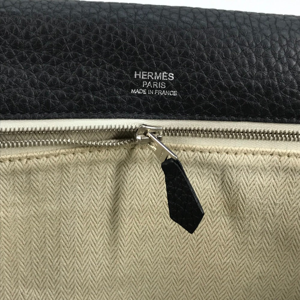 HERMES Shoulder Bag Taurillon Clemence black Crossbody bag Sac Alfred 35 mens Used Authentic