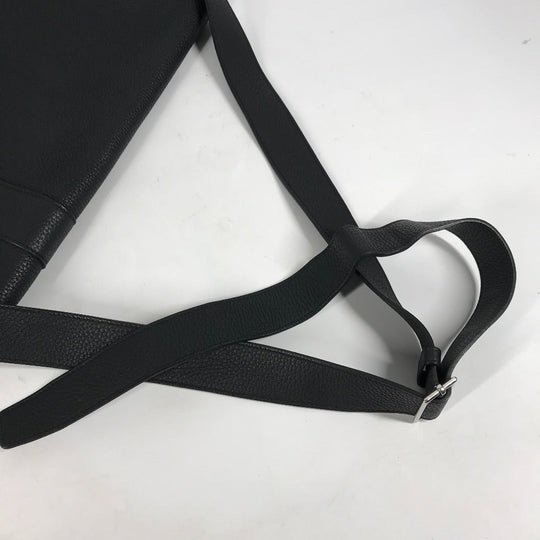 HERMES Shoulder Bag Taurillon Clemence black Crossbody bag Sac Alfred 35 mens Used Authentic