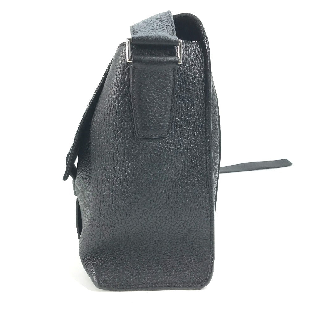 HERMES Shoulder Bag Taurillon Clemence black Crossbody bag Sac Alfred 35 mens Used Authentic