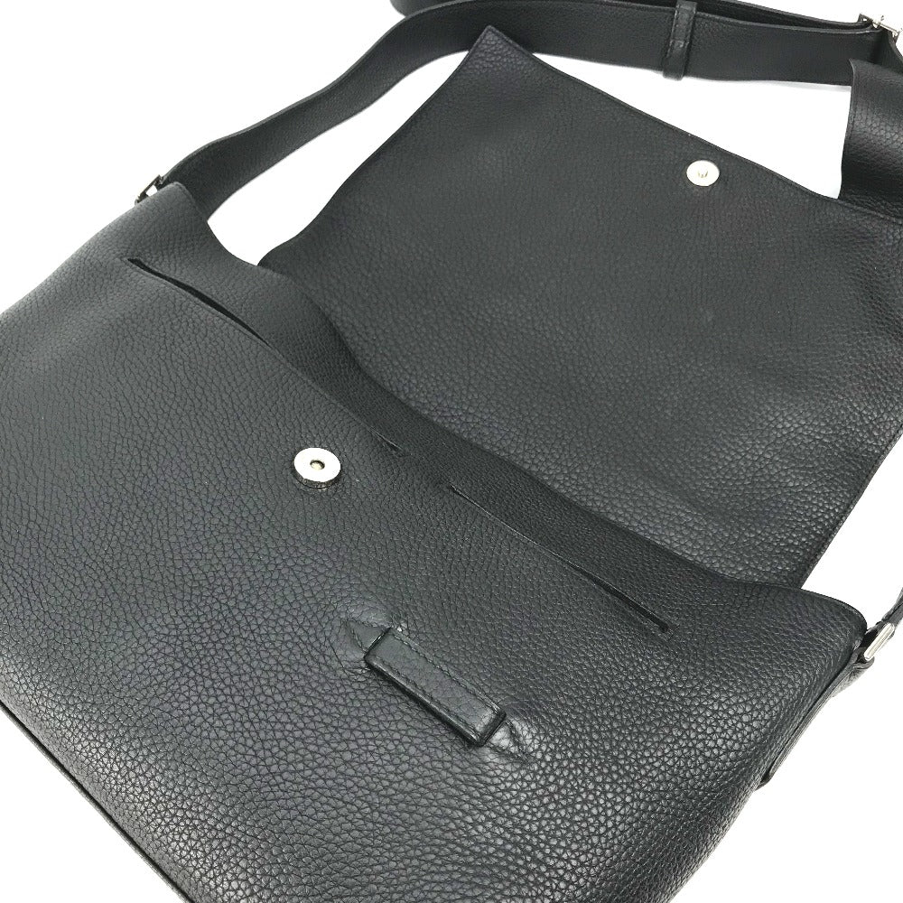 HERMES Shoulder Bag Taurillon Clemence black Crossbody bag Sac Alfred 35 mens Used Authentic