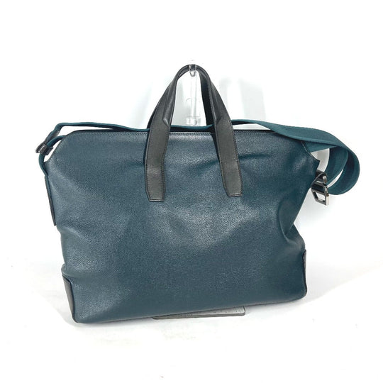 HERMES Business bag leather green By color Porto Document City News mens Used Authentic