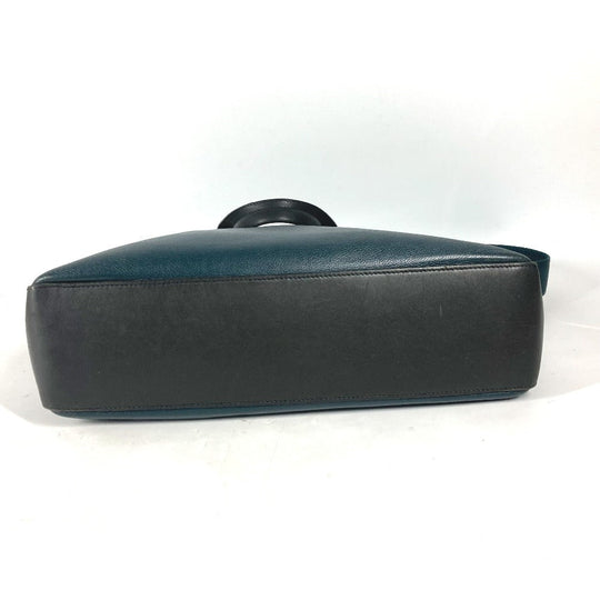 HERMES Business bag leather green By color Porto Document City News mens Used Authentic