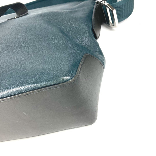 HERMES Business bag leather green By color Porto Document City News mens Used Authentic
