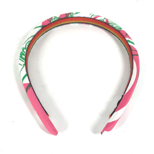 HERMES hair accessory silk pink Elsa Women Used Authentic