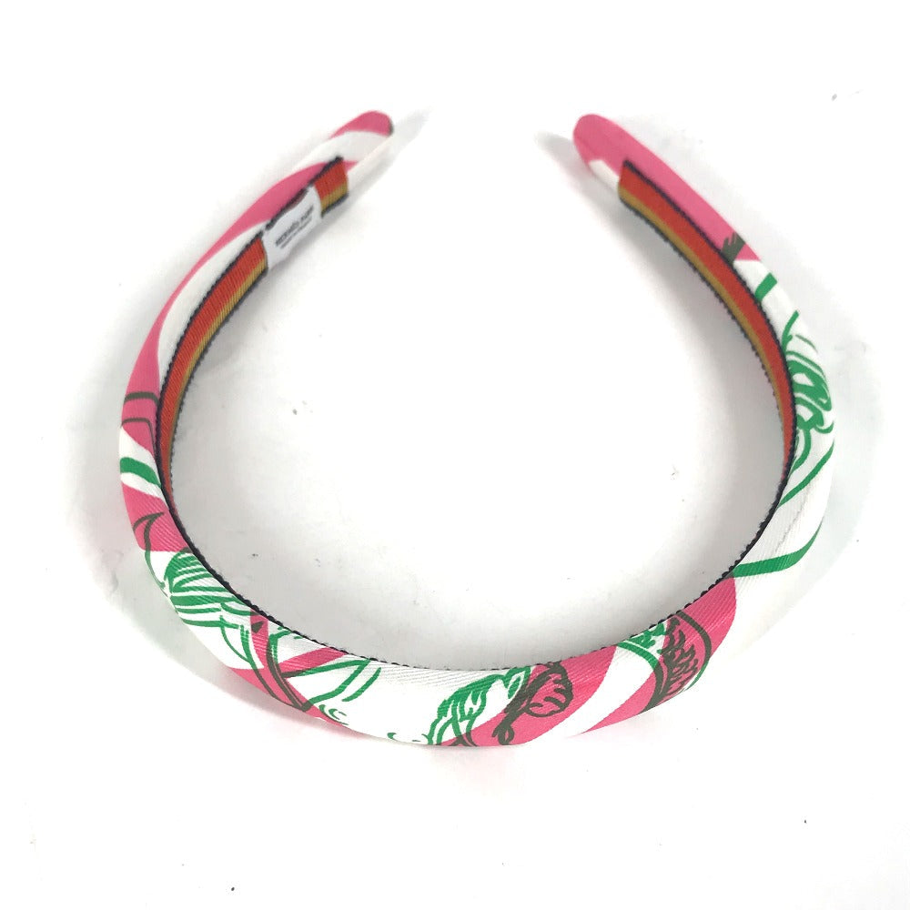 HERMES hair accessory silk pink Elsa Women Used Authentic