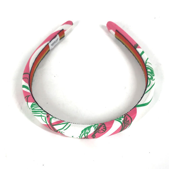 HERMES hair accessory silk pink Elsa Women Used Authentic