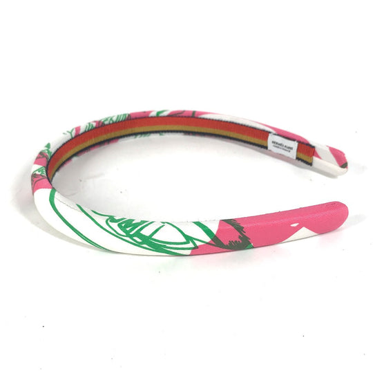 HERMES hair accessory silk pink Elsa Women Used Authentic