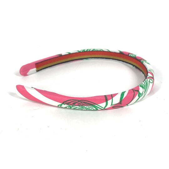 HERMES hair accessory silk pink Elsa Women Used Authentic
