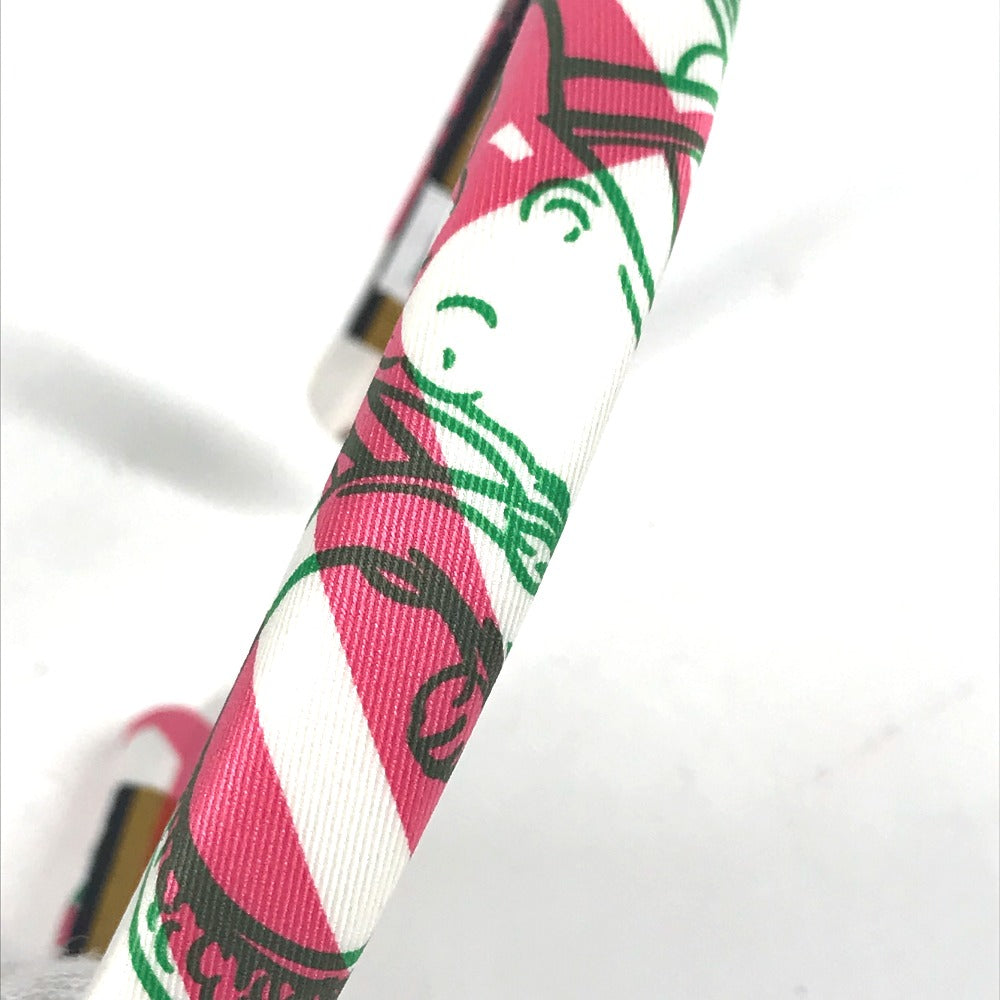 HERMES hair accessory silk pink Elsa Women Used Authentic