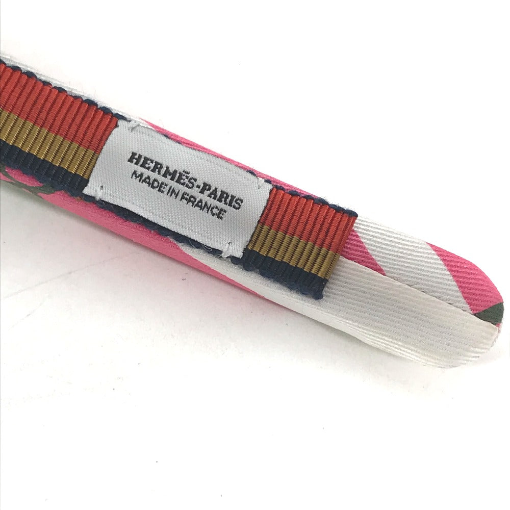 HERMES hair accessory silk pink Elsa Women Used Authentic
