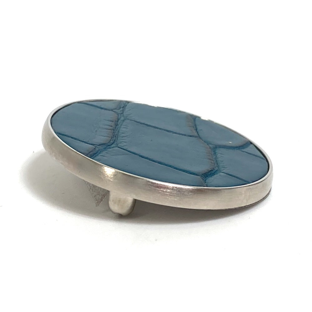 HERMES Brooch metal blue Liverpool GM Women(Unisex) Used Authentic