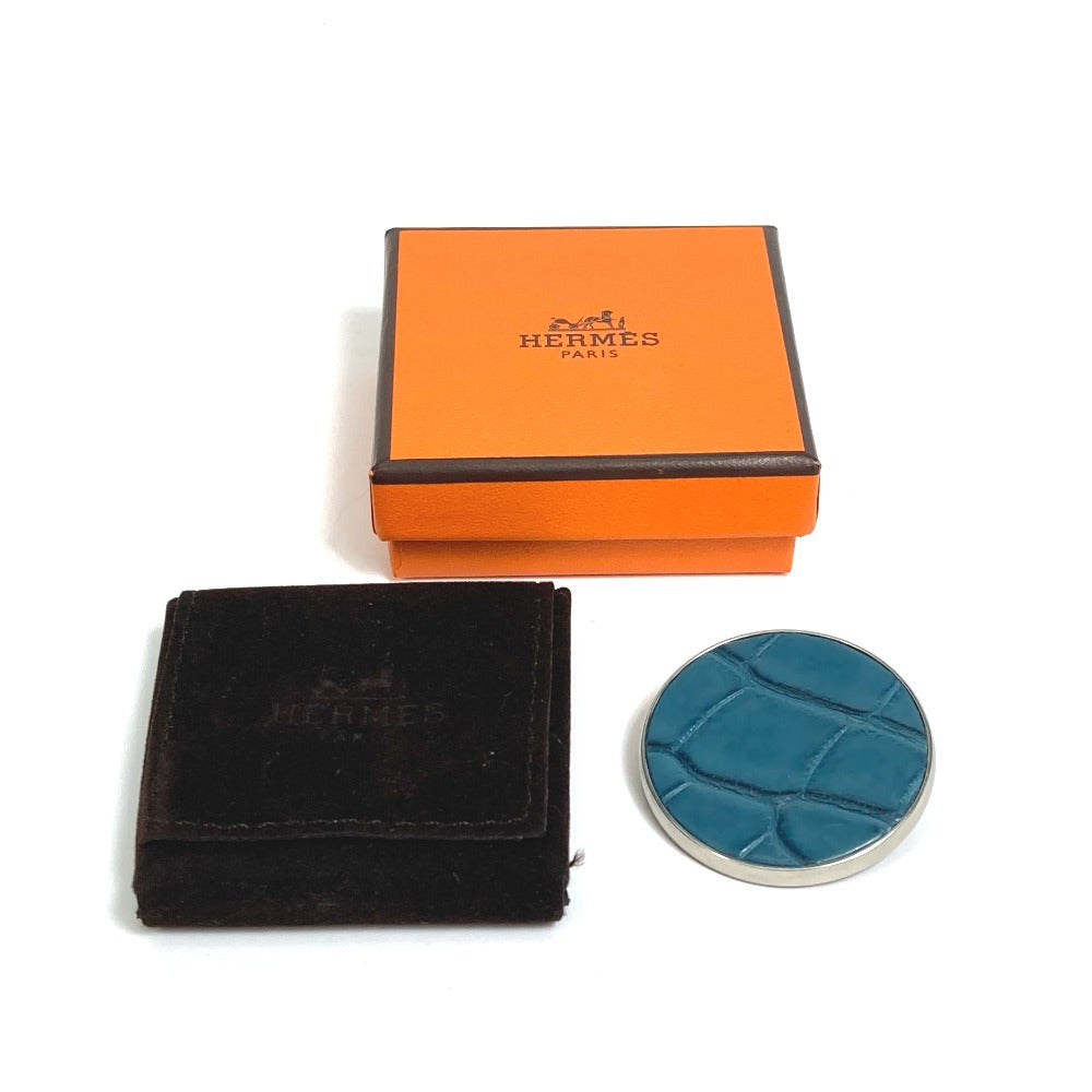 HERMES Brooch metal blue Liverpool GM Women(Unisex) Used Authentic