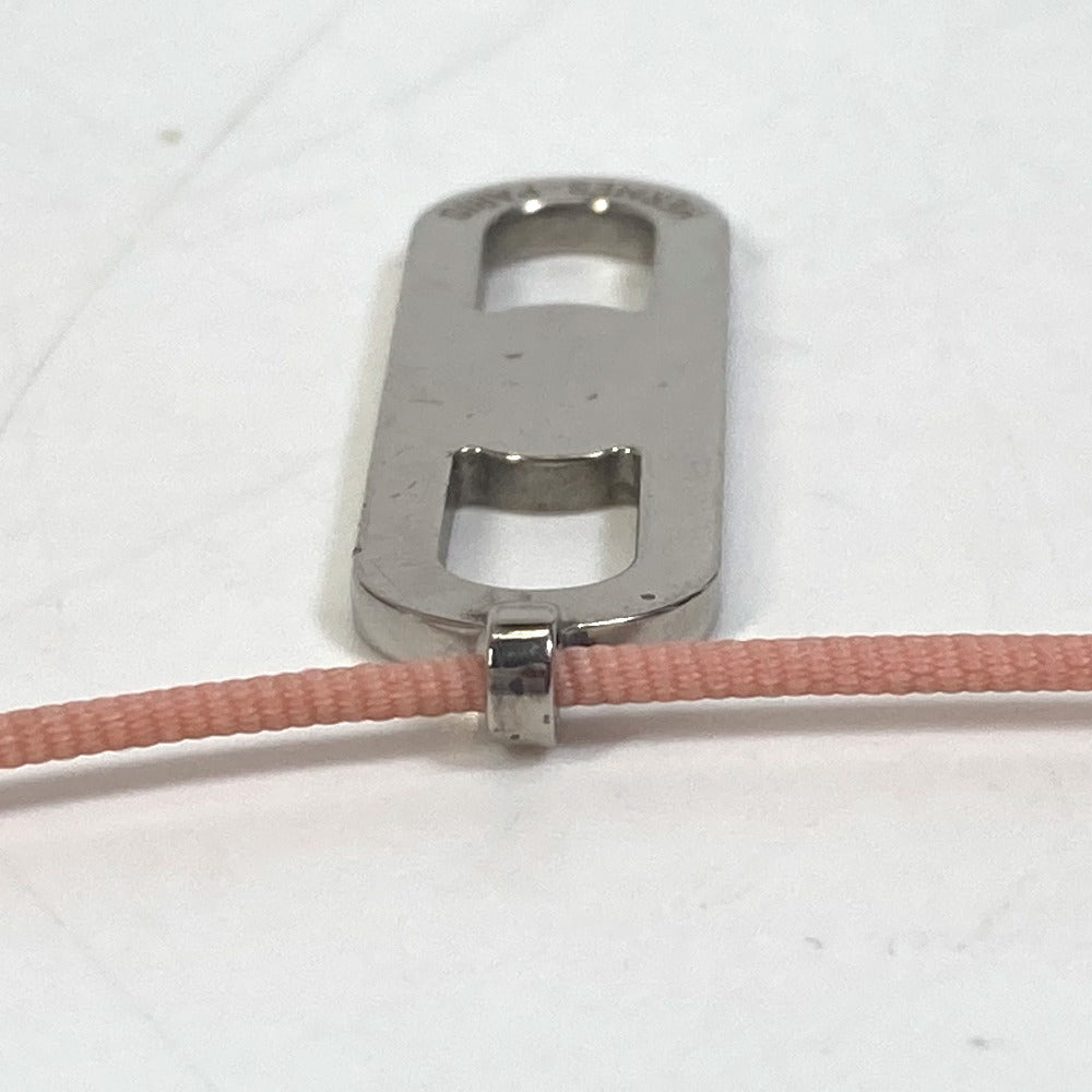 HERMES Necklace metal Pink x Silver Accessories Mailon Women Used Authentic