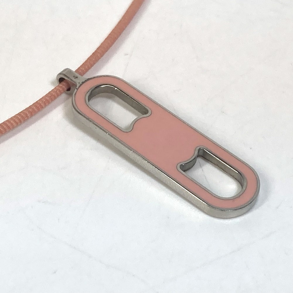 HERMES Necklace metal Pink x Silver Accessories Mailon Women Used Authentic