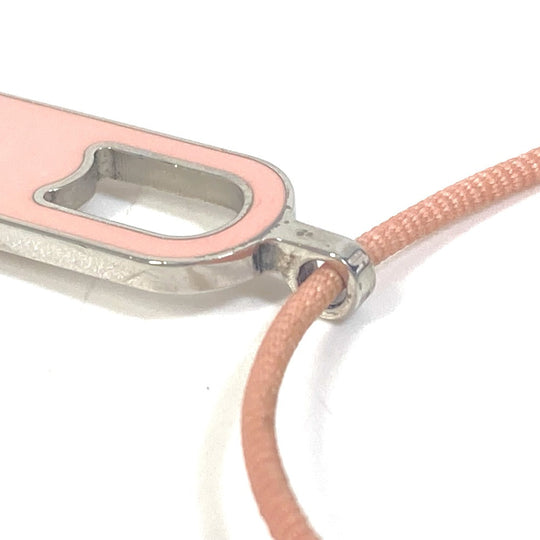HERMES Necklace metal Pink x Silver Accessories Mailon Women Used Authentic