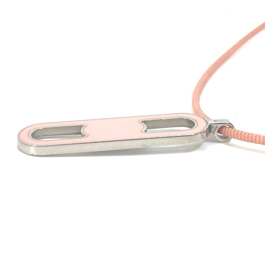 HERMES Necklace metal Pink x Silver Accessories Mailon Women Used Authentic