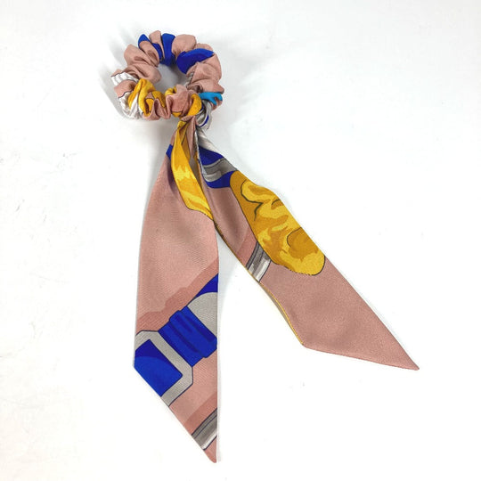 HERMES hair accessory silk multicolor Scrunchie Bella Women Used Authentic