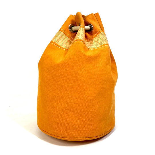 HERMES Shoulder Bag cotton Orange Shoulder Sac Marine Receive MM Women Used Authentic