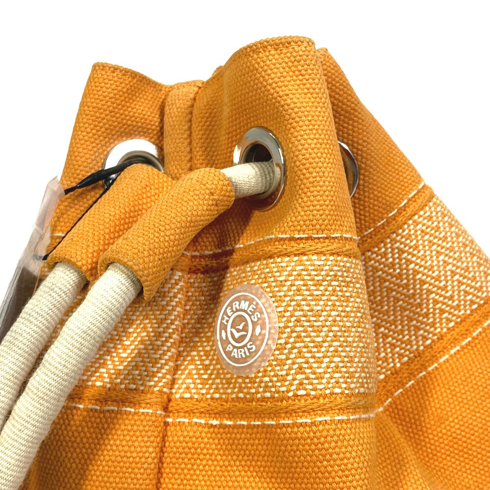HERMES Shoulder Bag cotton Orange Shoulder Sac Marine Receive MM Women Used Authentic