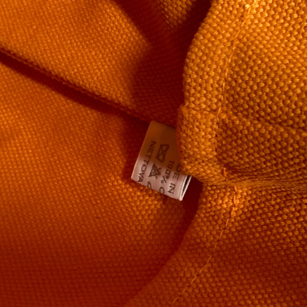 HERMES Shoulder Bag canvas Orange Beach bag Sac Marine Receive MM Women Used Authentic