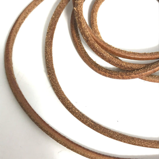 HERMES Necklace leather Brown Raniere with Metal Women Used Authentic