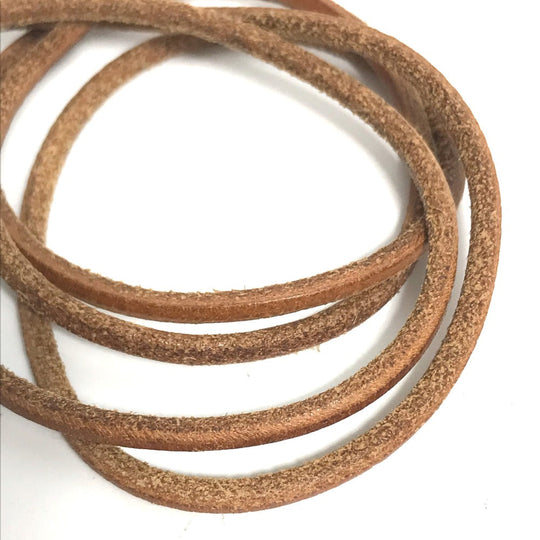 HERMES Necklace leather Brown Raniere with Metal Women Used Authentic