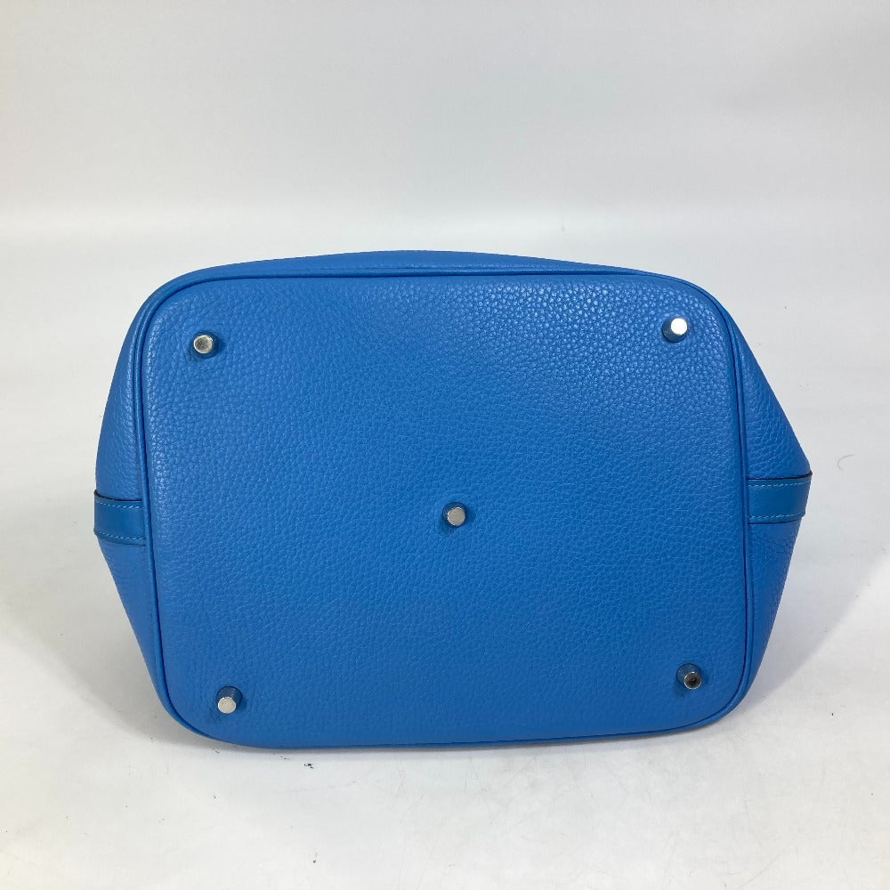 HERMES Handbag Taurillon Clemence blue Picotane Lock Touch GM Women Used Authentic