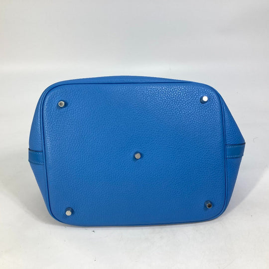 HERMES Handbag Taurillon Clemence blue Picotane Lock Touch GM Women Used Authentic