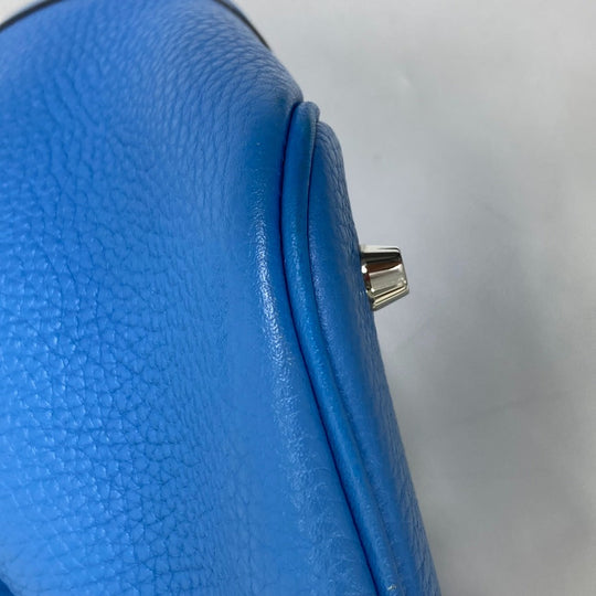 HERMES Handbag Taurillon Clemence blue Picotane Lock Touch GM Women Used Authentic