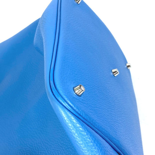 HERMES Handbag Taurillon Clemence blue Picotane Lock Touch GM Women Used Authentic