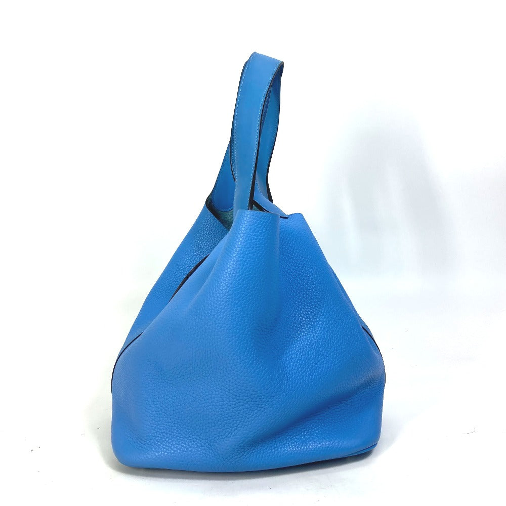 HERMES Handbag Taurillon Clemence blue Picotane Lock Touch GM Women Used Authentic