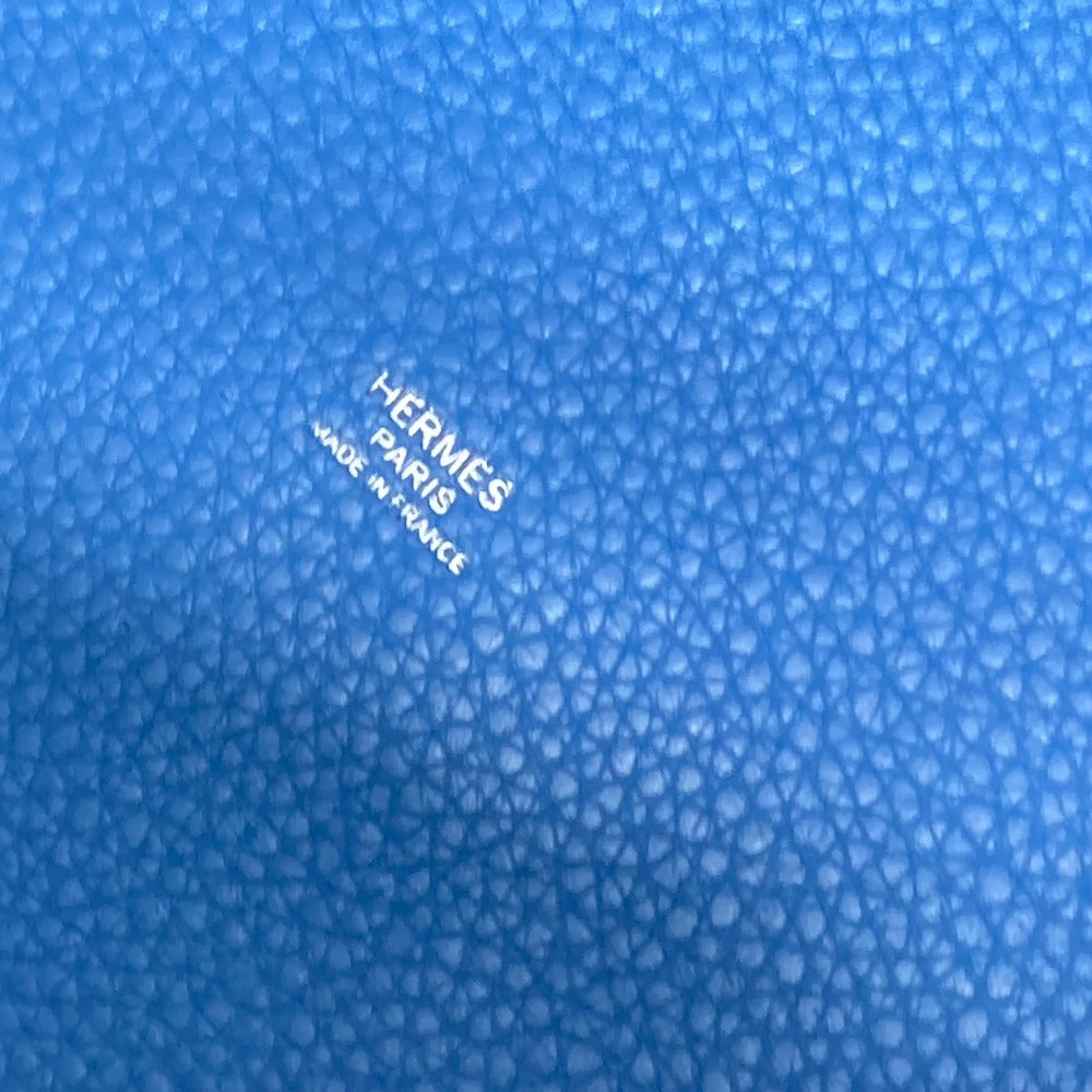 HERMES Handbag Taurillon Clemence blue Picotane Lock Touch GM Women Used Authentic