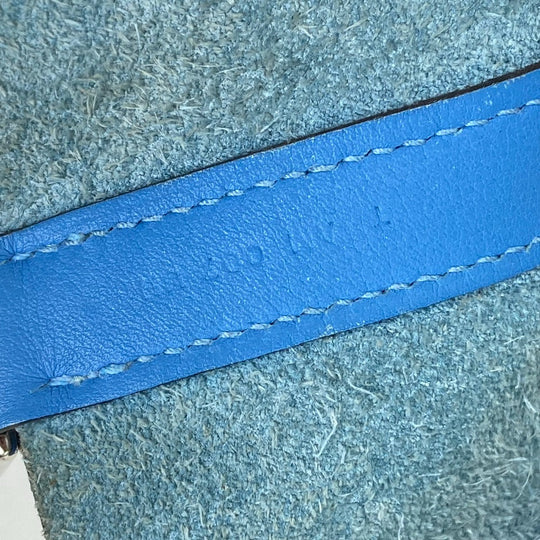HERMES Handbag Taurillon Clemence blue Picotane Lock Touch GM Women Used Authentic