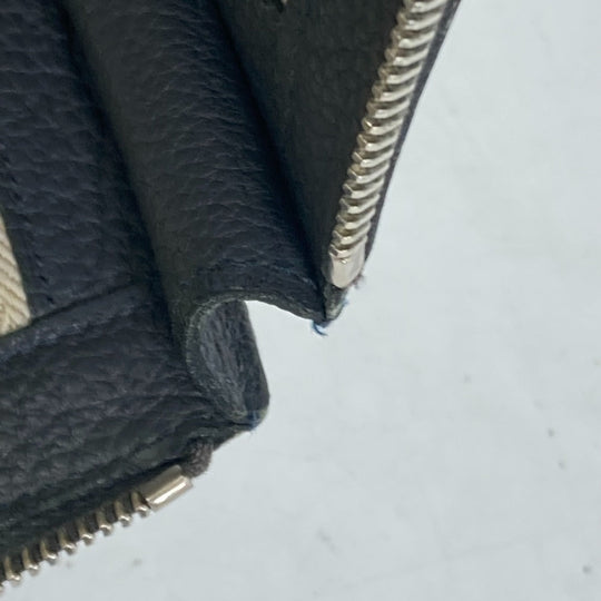 HERMES Clutch bag leather gray L-shaped fastener Zip tablet mens Used Authentic