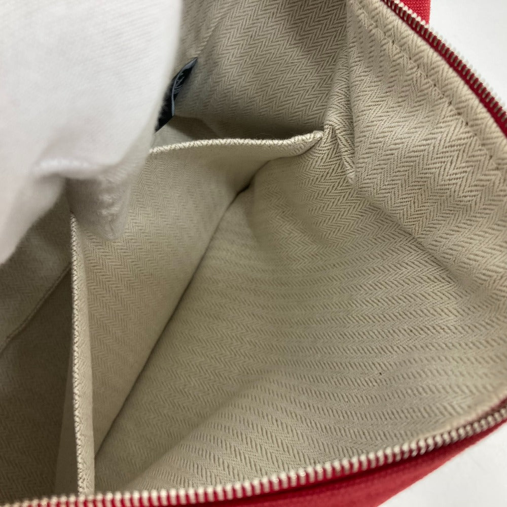 HERMES Handbag canvas Red Shoulder Bag Shoulder Bag Vanity bag Brid a Black GM Women Used Authentic