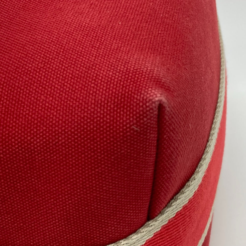 HERMES Handbag canvas Red Shoulder Bag Shoulder Bag Vanity bag Brid a Black GM Women Used Authentic