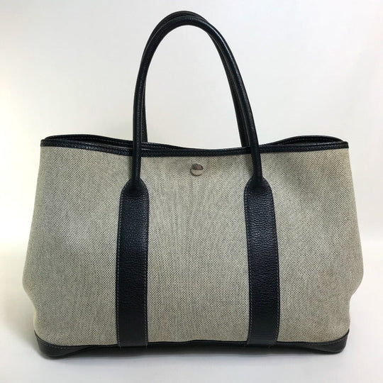 HERMES Tote Bag Toilet ash / buffle skipper Black x Natural Garden party PM