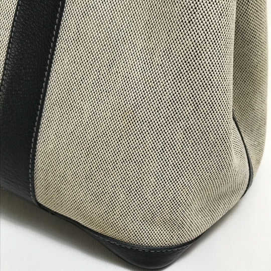 HERMES Tote Bag Toilet ash / buffle skipper Black x Natural Garden party PM